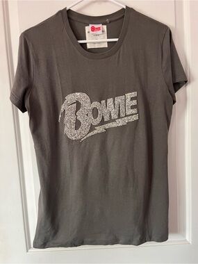Bowie Studded Cotton On Brand Collector’s Graphic Tee - Gray Women’s Top